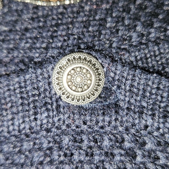 90s Embroidered Sleeveless Knit Cardigan Vest - Picture 8 of 12